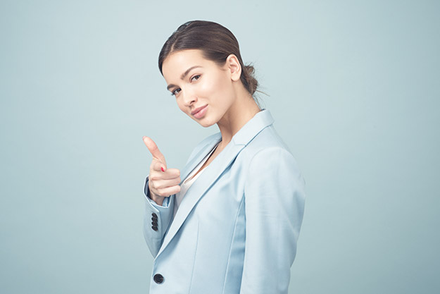 Positive Frau